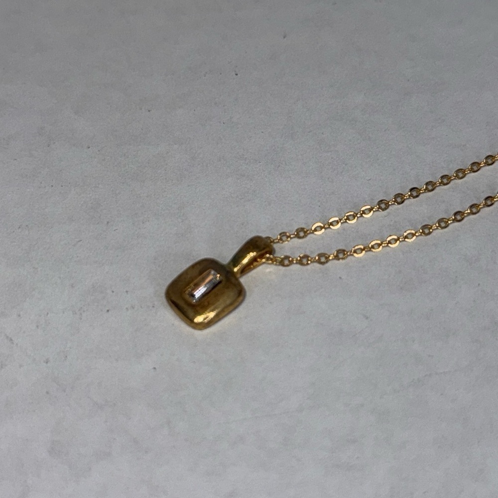 Vintage Gold Toned Minimalist Necklace lot A9 - Picture 4 of 8